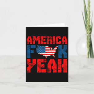 Cartão América de bandeira americana é engraçado 4 de jul