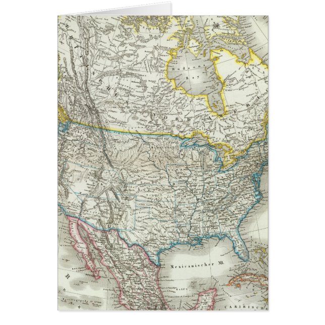 Cartão América do Norte - América do Norte (Frente)