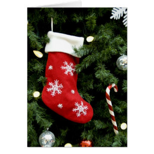 Cartão America do Norte. Decorações do Natal na árvore