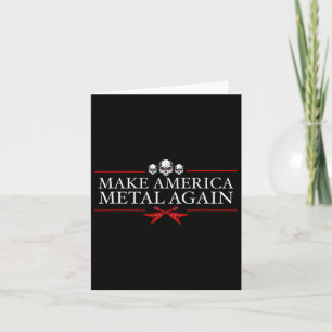 Cartão América Metal Novamente Trump Rock Heavy Music Thr