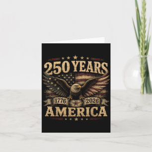 Cartão América Retro 250 Anos Aniversário de 250 anos EUA