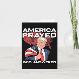 Cartão América Rezou Deus Respondeu Trump