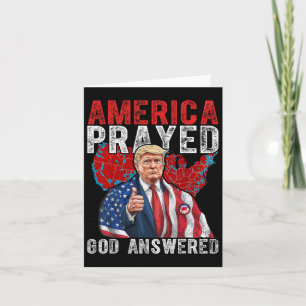 Cartão América Rezou Deus Respondeu Trump 2