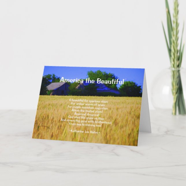 Cartão America the Beautiful (Frente)