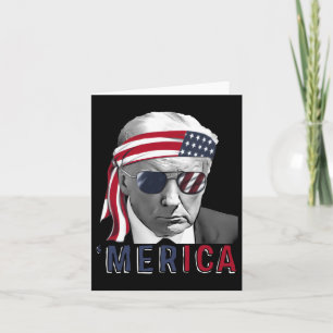 Cartão América Trump Feliz 4 De Julho Trump Bandeira Amer