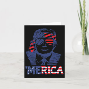 Cartão América Trump Feliz 4 de Julho Trump Bandeira Amer