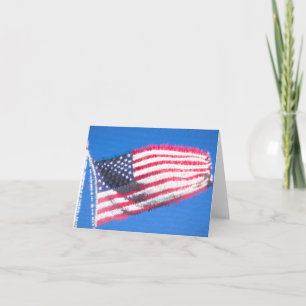 Cartão American Flag Art Abstrato