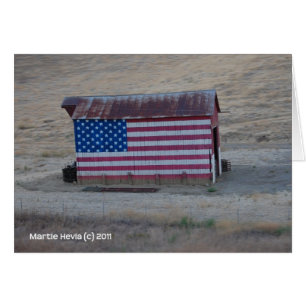 Cartão American Flag Barn