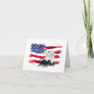 CARTÃO AMERICAN FLAG & EAGLE
