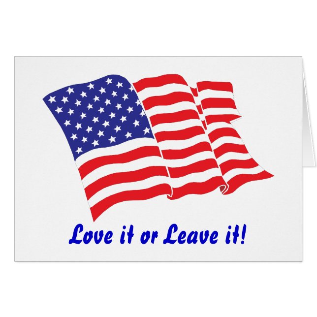 Cartão American-Flag/EUA (Frente Horizontal)