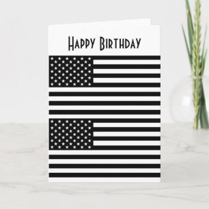 Cartão American Flag Happy Birday