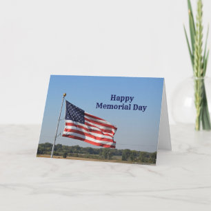 Cartão American Flag Landscape Memorial Day