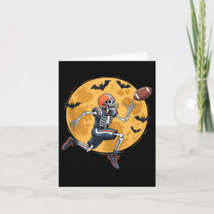 Cartão American Football Fan Skeleton Halloween Mens Boys