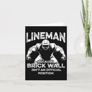 Cartão American Football Lineman Brick Wall Encantado Cit