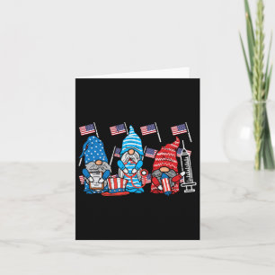 Cartão American Gnomes Enfermeira 4 De Julho Scrub Top Pa