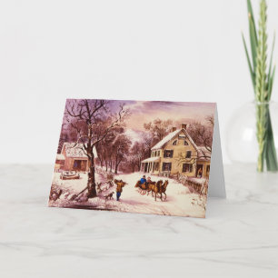 Cartão American Homestead Winter Greeting Card