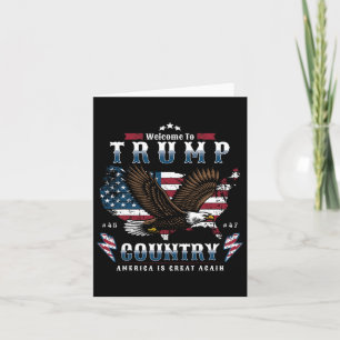 Cartão American Made Trump Merchandise Flag Trump 45 47 T
