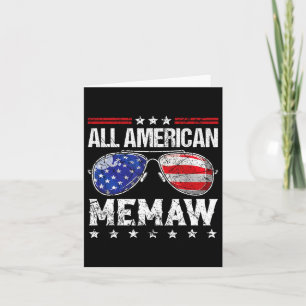 Cartão American Memaw 4 De Julho Familiar Correspondendo 