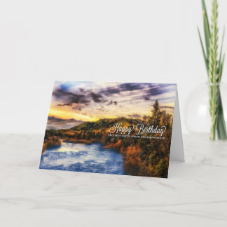 Cartão American River Scense View Birthday