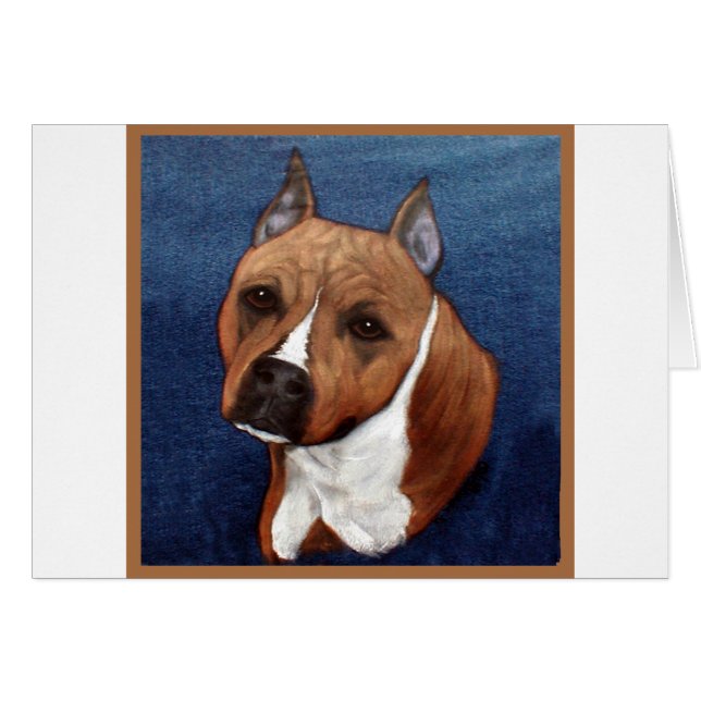 Cartão American Staffordshire Terrier (Frente Horizontal)