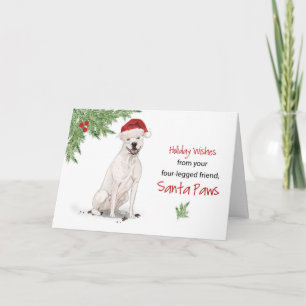 Cartão American Staffordshire Terrier Christmas from Dog