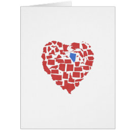 Cartão American States Heart Mosaic Nevada Red