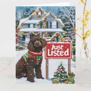 Cartão American Water Spaniel Festivo Corretor de Imóveis