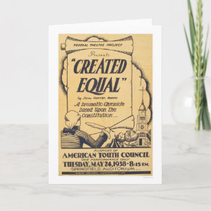 Cartão American Youth Play 1938 WPA