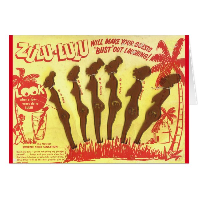 Cartão Americana preta de Lulu do tribo Zulu (Frente Horizontal)