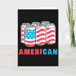 Cartão Americano Engraçado 4 De Julho Cerveja Patriótica