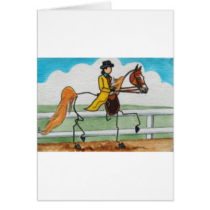 Cartão Americano Saddlebred do CAVALO de VARA