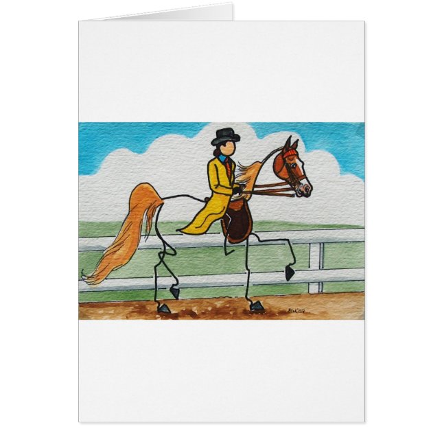 Cartão Americano Saddlebred do CAVALO de VARA (Frente)