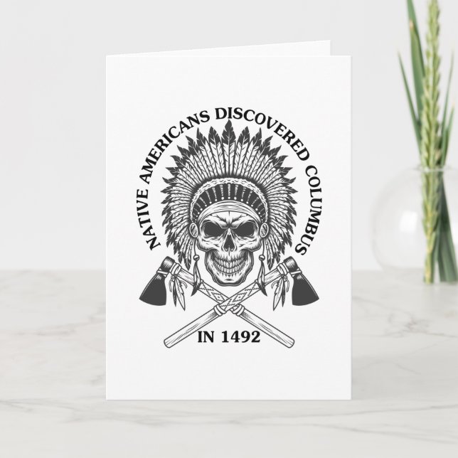 Cartão Americanos nativos descobertos por Colombo no pres (Frente)