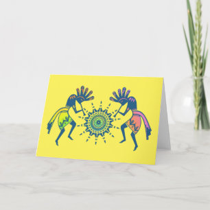 Cartão Americanos nativos - Sun Dancing Kokopelli 5