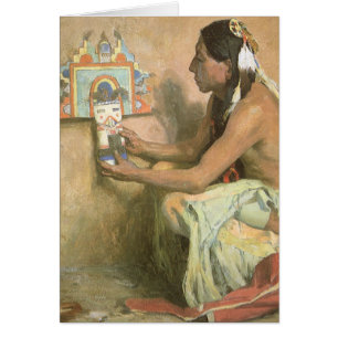 Cartão Americanos nativos Vintage, Hopi Katchina por Cous