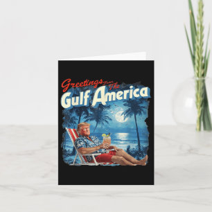 Cartão Américas Golfo Trump 2024 Retro Beach Usa America
