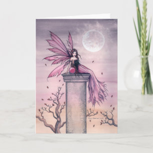 Cartão Amethyst Fantasy Fairy Blank Greeting Card