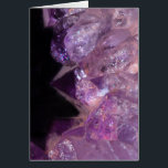 Cartão Ametist Druzy de Aniversário em Fotografia<br><div class="desc">Uma bela saudação de aniversário</div>
