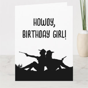 CARTÃO AMIGA COWGIRLS WILT WEST BIRTHDAY GREETING CARD