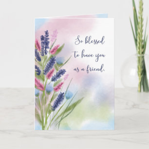 Cartão Amigo Bênção Religiosa Pensando em você Bonito