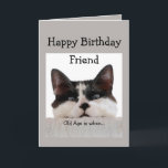 Cartão Amigo da Idade do Aniversário sobre o Morro, Humor<br><div class="desc">A velhice é quando demora mais para superar um bom momento do que ter.  É Engraçado Pelo Humor De Aniversário Do Amigo Da Colina.</div>