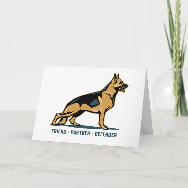 Cartão Amigo do german shepherd (Frente)
