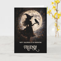 Amigo Feliz Halloween Bruxa Fofa ao Luar