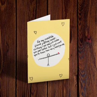 Cartão Amigo Passando por Câncer 