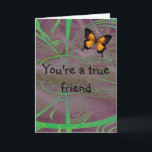 Cartão Amigos<br><div class="desc">Foto projetada com uma borboleta para mostrar sua amizade.</div>