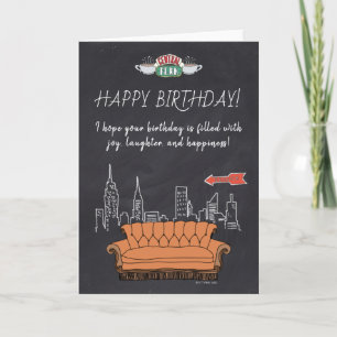 Cartão AMIGOS™ Centro Perk Chalkboard Birthday