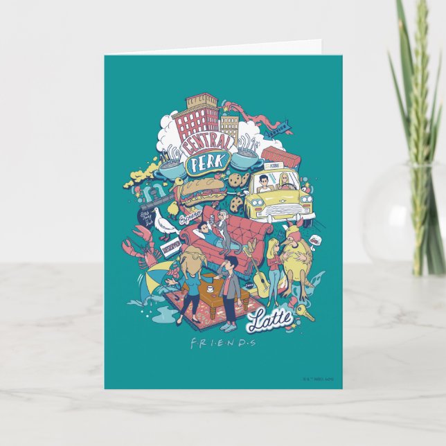 Cartão AMIGOS™ | Colagem de Cartoons (Frente)