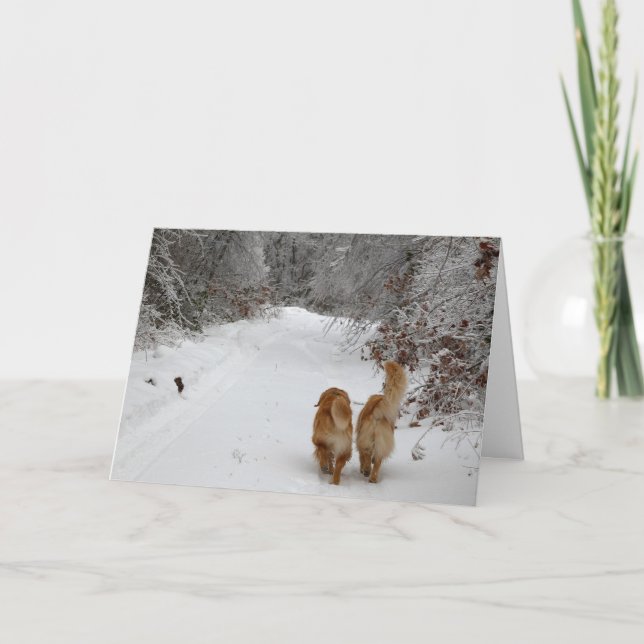 Cartão Amigos da neve (Frente)