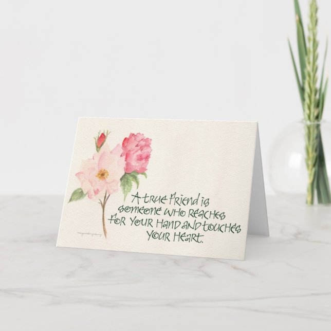 Cartão Amigos da peônia (Frente)