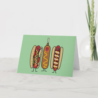 Cartão Amigos de Cachorro Quente